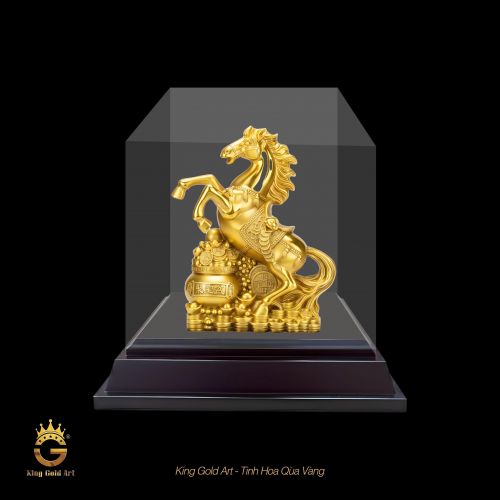  Tượng Ngựa mạ vàng Phát Tài 